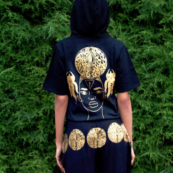 The Crown half sleeve hoodie and slitter pants Co-ord set